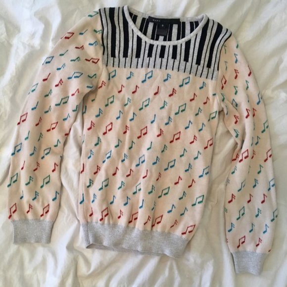 Marc Jacobs Sweaters - Marc Jacobs Piano Music Musical Note Sweater Knit